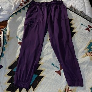 Women’s purple scrub joggers